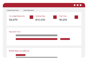 Screenshot of online payment center
